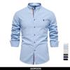 100% Cotton Social Shirt Men Solid Color Long Sleeve High Quality Brand Shirt for Men Spring Stand Casual Men's Shirts