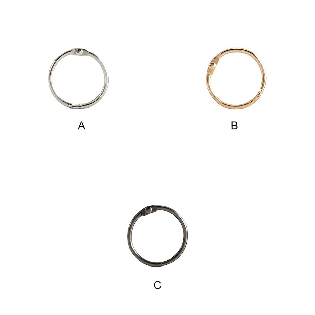 50 шт., металлические переплетные кольца, альбомы, обручи для книг с отрывными листами для домашнего блокнота, карты, скрапбукинга, офисного переплета