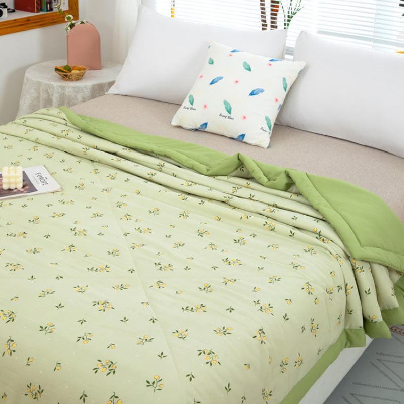 Одеяло Fresh Seersucker Printed Summer Cool, легкое и дышащее, приятное для кожи и без запаха, ультразвуковое тиснение