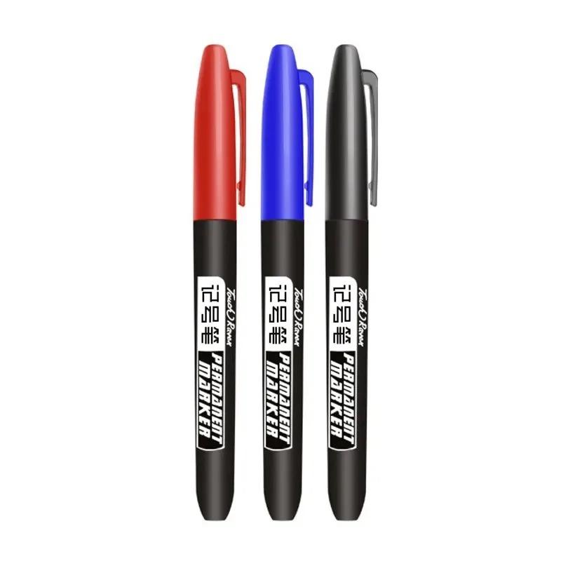 1/6 PCS Permanent Marker Pen Manga Drawing Markers Black Blue Red Waterproof Ink Sketch Pens Stationery Art School Supplies