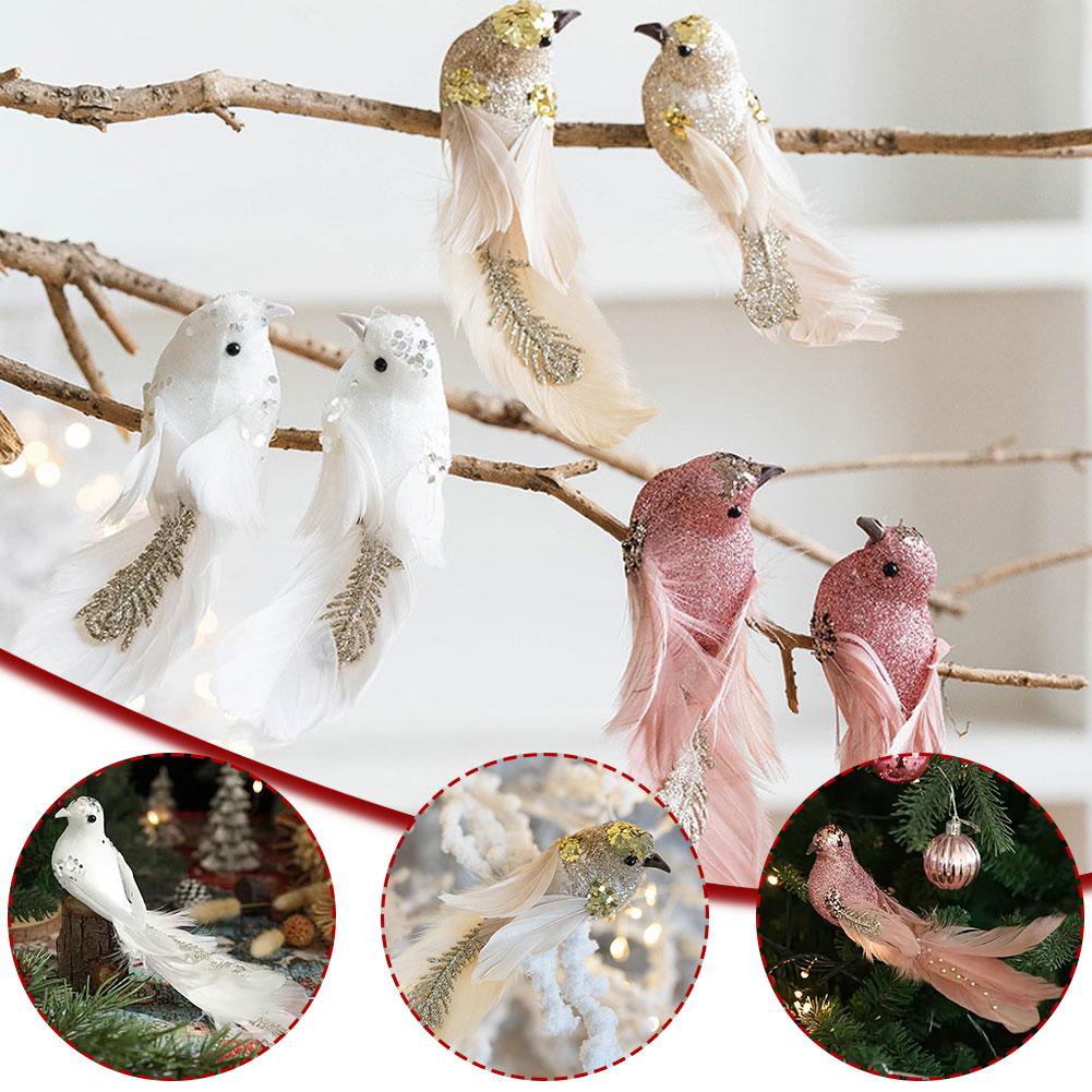 New High-end Simulation Foam Feather Bird Decoration Decoration Christmas Christmas Hanging Dec J2C1