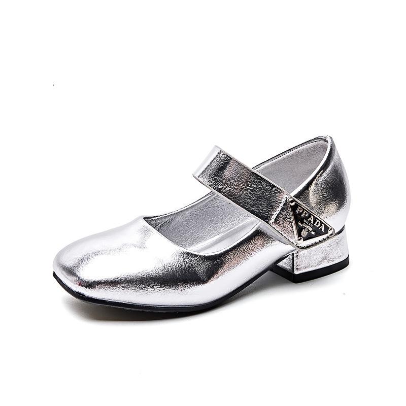 Princess shoes for girls2026New Spring and Autumn High-Heeled Dress Shoes for Children, Children's Catwalk Stage Performance Leather Shoes, Small
