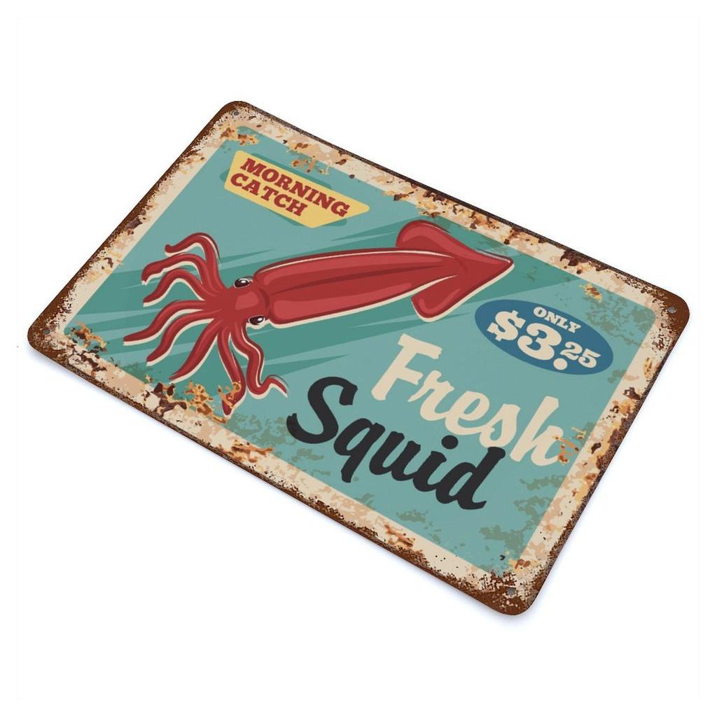 1-Pack distressed nostalgia metal sign, 20×30cm and 30×40cm, aged rustic wall decor for cafe, pub or kitchen