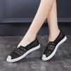 Mesh Breathable Shoes for Women Round Toe Woman Footwear Slip On Summer Flat 39 Aesthetic Comfortable and Elegant Cotton New In