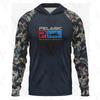 Mens UPF 50 Quick-Dry Fishing Shirt With Hood Lightweight Breathable Long Sleeve Summer Outdoor Angling