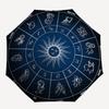 Zodiac Wheel Astrology Chart DecorUmbrella, Portable 3-Fold Compact Umbrella for Men & Women Gift