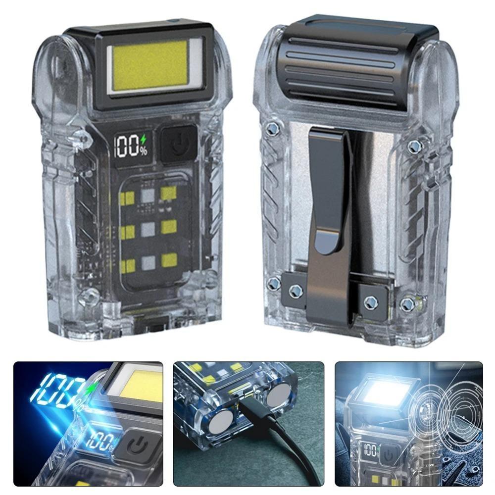 COB+SMD LED Уличный Мини-фонарик USB-C Перезаряжаемый Кемпинговый Рабочий Свет 1000 мАч Мощный Фонарик для Путешествий Аварийный Свет