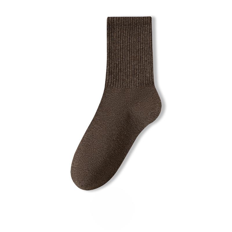 Женские весенне-осенние хлопковые носки-трубы из чистого хлопка, высокоэластичные, дышащие