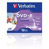 DVD+R Imprimable 16X - VERBATIM - Pack de 10 - 4.7 Go - Boitier crystal