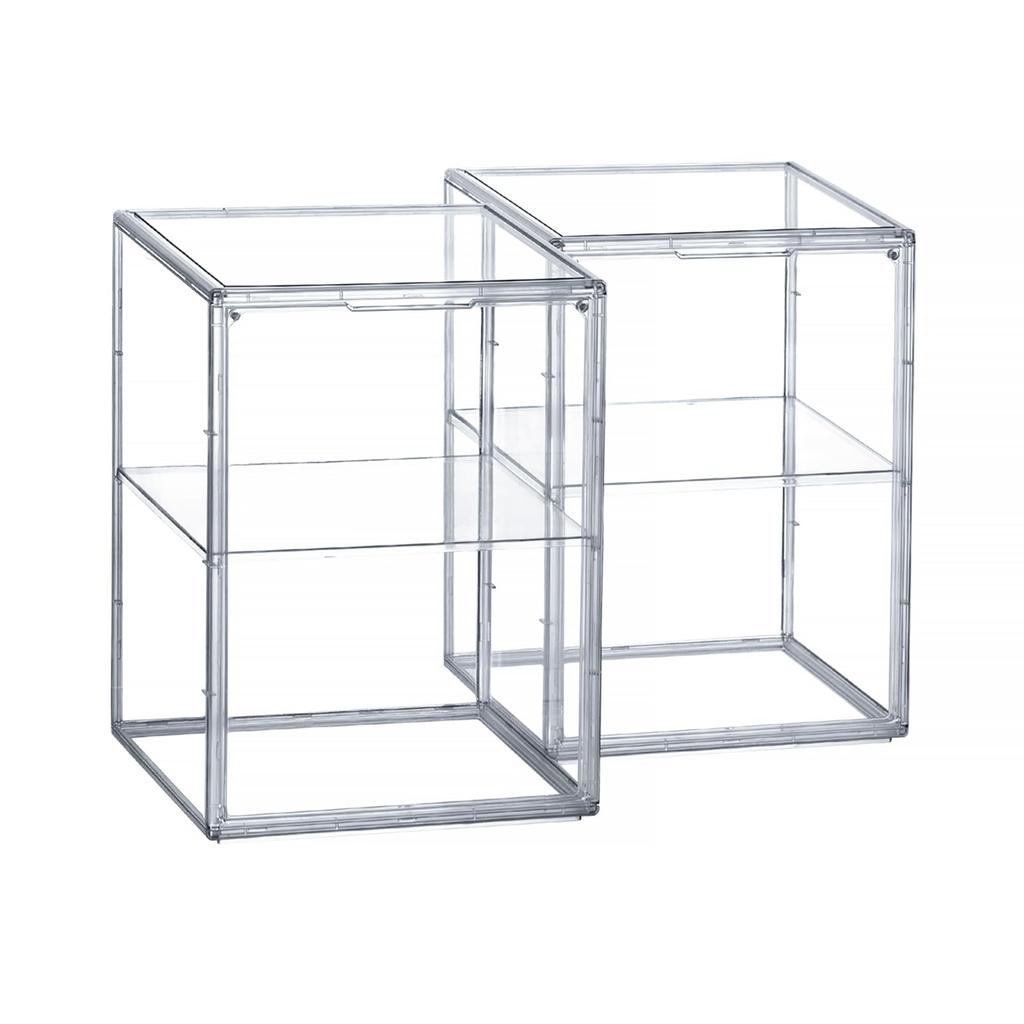 Hachibanya Figure UV Set of Transparent Display Case with Magnetic Easy Wide X 25cm Deep X 40cm Clear Case, Protection, 2, Doors, Stackable, Assembly,
