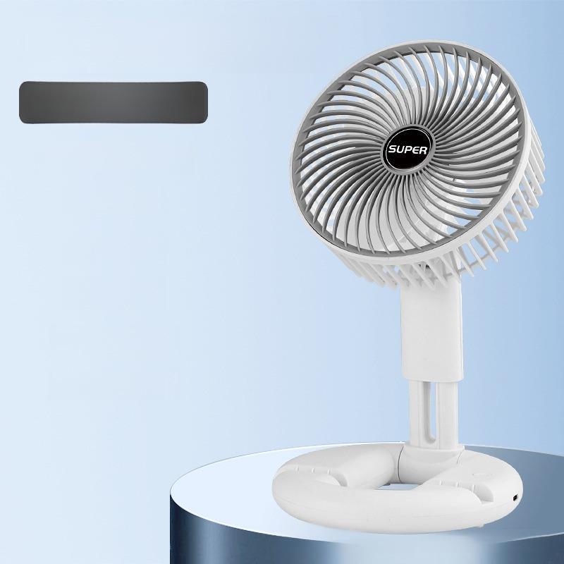 2026 Desktop Retractable Fan USB Rechargeable Folding Portable Silent Mini Air Circulator for Student Dorm Home Office