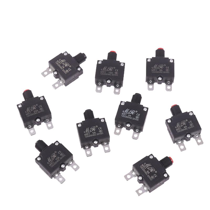 Electronic Accessories Thermal Switch Circuit Breaker Current Overload Protector Switch Fuse 3A 4A 5A 6A 7A 8A 10A 15A 20A