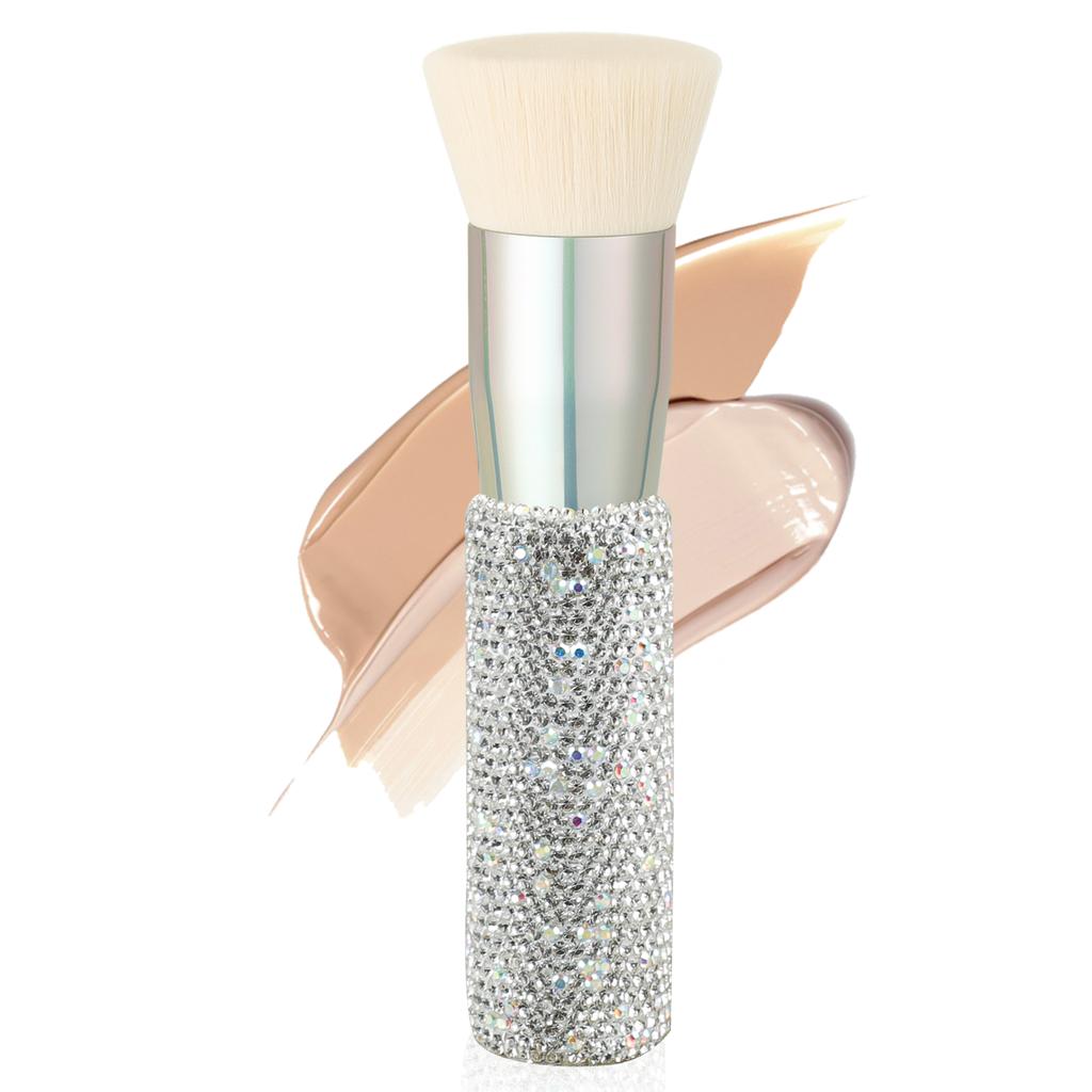 DUcare Кисть для тональной основы со стразами, алмазная кисть для макияжа, кисть кабуки с плоской вершиной, синтетический профессиональный инструмент для смешивания жидкостей, минеральная пудра, инструмент для макияжа