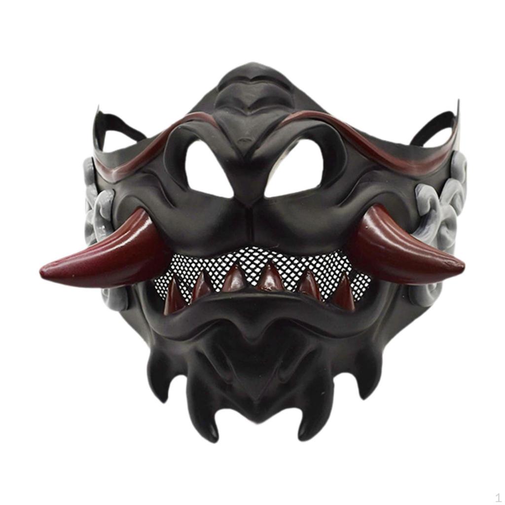 Samurai Half Face Cover for Carnival Night Club Role Play