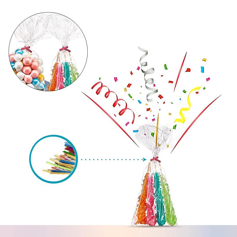 50/100 шт. прозрачные целлофановые пакеты, прозрачные полиэтиленовые пакеты OPP, леденцы на палочке, печенье, пакеты для подарочной упаковки, принадлежности для выпечки для вечеринок