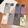 Матовый акриловый магнитный чехол с беспроводной зарядкой для iPhone 16 Pro Max 15 14 Plus 13 12 11 Pro, защитный чехол от падения