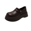 British Style Platform Small Leather Shoes Women's 2025 Spring New One-pedal Lazy Single Shoes Casual Versatile Loafers
