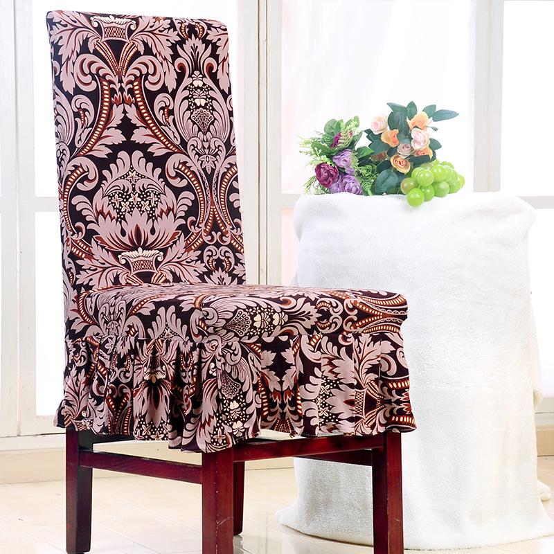 Elastic One-piece Skirt Chair Cover Short Skirt Chair Cover Hotel Hotel Anti-stained Chair Cover Wedding