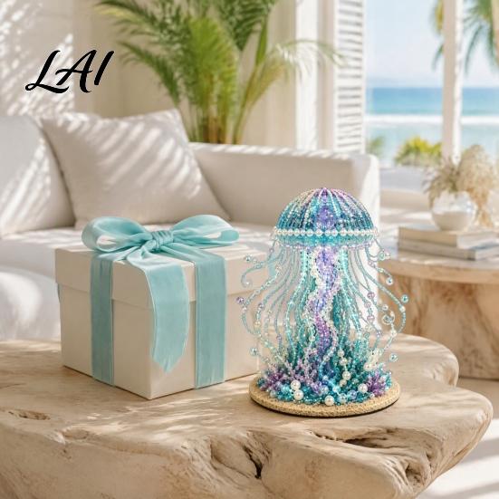 Jewelry Making Supplies for Kids Beaded Ocean Animal DIY Kit 3D Octopus Shark Craft Full Tool Kit Beading Handmade Sea Animals Bead Art Project