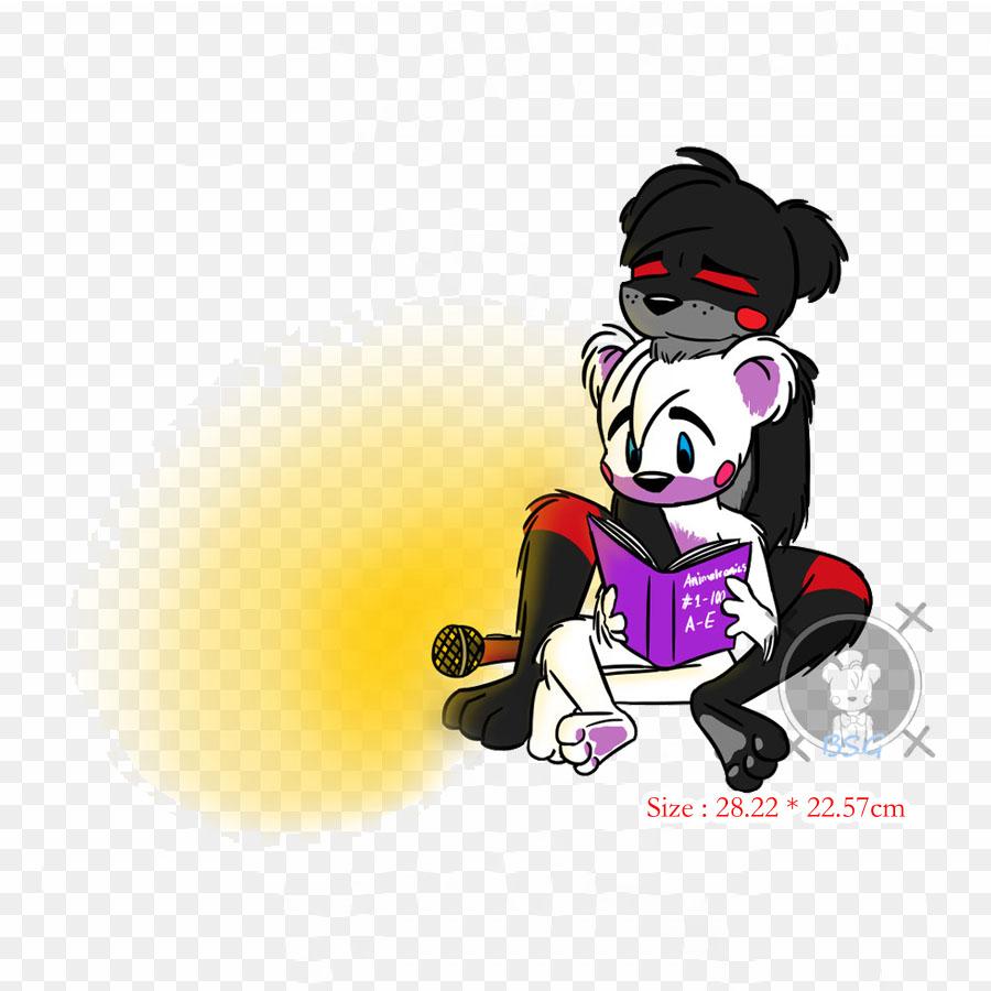 Черные волосы Five Nights At Freddy's 2, кукольные термонаклейки для одежды, футболка, сумка, термопереносные наклейки, железные нашивки