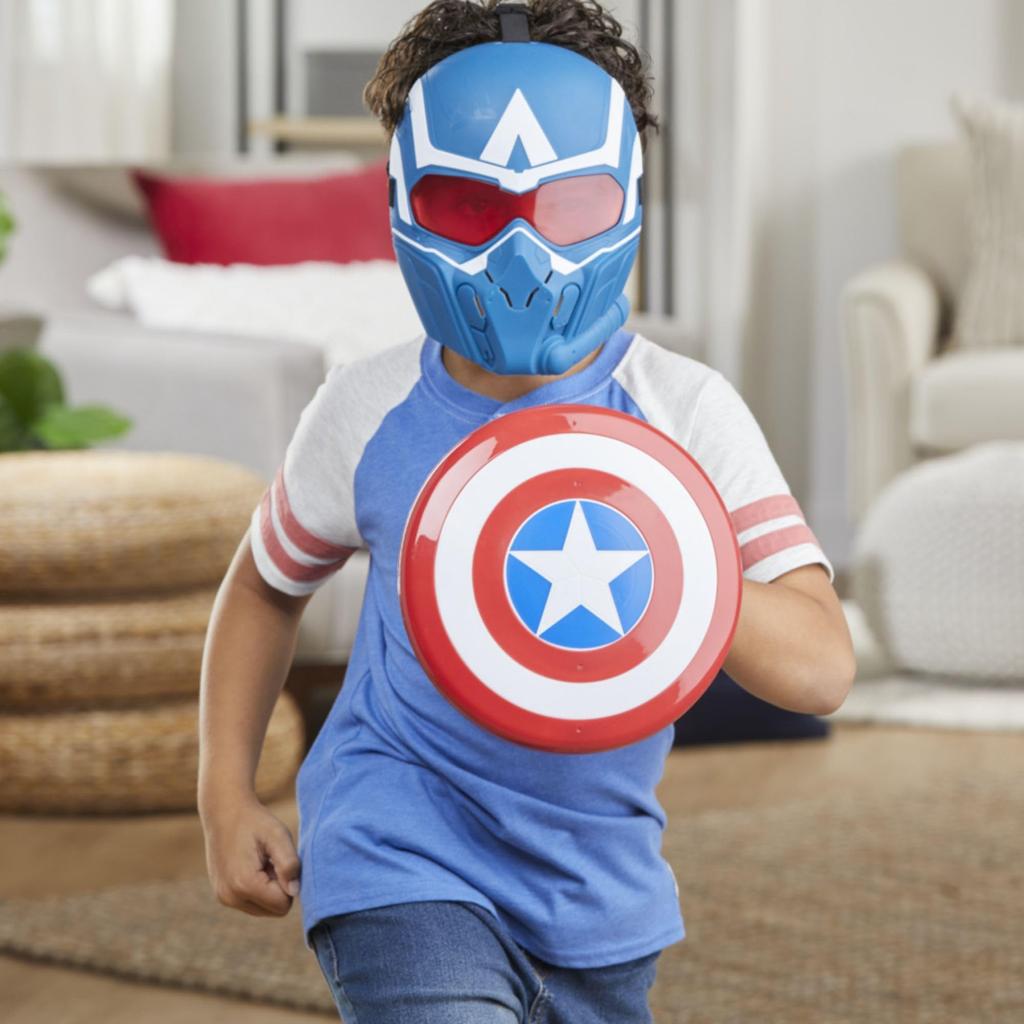 Hasbro Marvel Капитан Новый Мир Набор для ролевых игр с и Игрушка-супергерой для детей от 5 лет и Аутентичная маска Америки, Щит, Перчатка, Дети, Вверх, F9305,