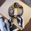 Fashion  Print Square Scarf Women's Imitation Silk Scarf Casual Versatile Decoration Small Neck Scarf 70CMx70CM