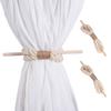 2 шт., хлопковая веревка, подхват для штор с деревянной палочкой, ручная работа, деревенский дом в стиле бохо, домашний декор, занавеска, драпировка, завязка на спине, занавеска на спине