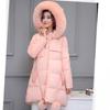 Зимнее хлопковое пальто для женщин, корейская версия, утолщенное, средней длины, большого размера, для полных, с капюшоном, А-силуэта, в форме плаща, хлопковая куртка