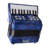 Accordion 22 Keys 8 Bass Celluloid Musical Instrument Toy for Home Stage PerformanceDark Blue