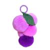 Пушистый брелок с виноградом, плюшевые фрукты, растения, подвеска, рюкзаки, брелки из искусственного меха кролика, женские модные аксессуары, подарок