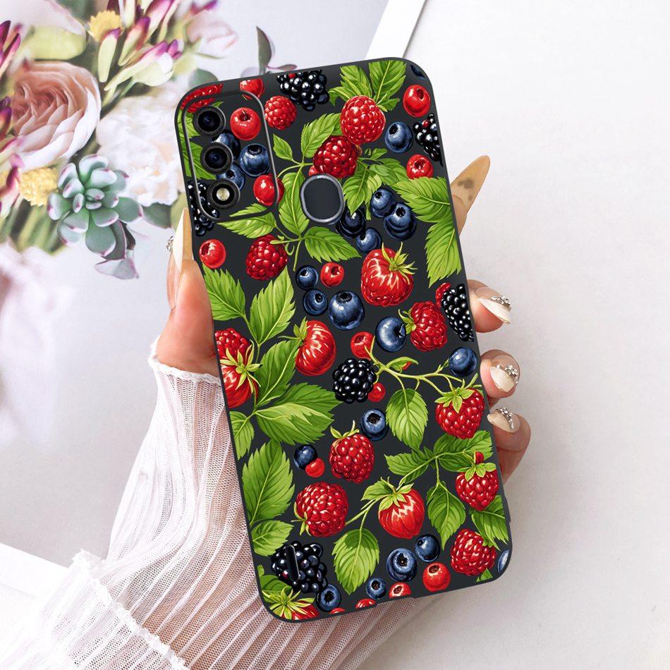 For ITEL A48 Cute Flower Butterfly Cat Painted Case For Itel A48 Black Silicone Soft Phone Cases