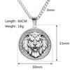 Bear Wolf Tiger Lion Elk Animal Mens Punk Pendant Necklace Stainless Steel Sweater Chains Women Choker Jewelry Gifts