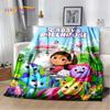 Cute Gabbys Dollhouse Cartoon Blanket,Soft Throw Blanket for Home Bedroom Bed Sofa Picnic Travel Office Rest Cover Blanket Gift