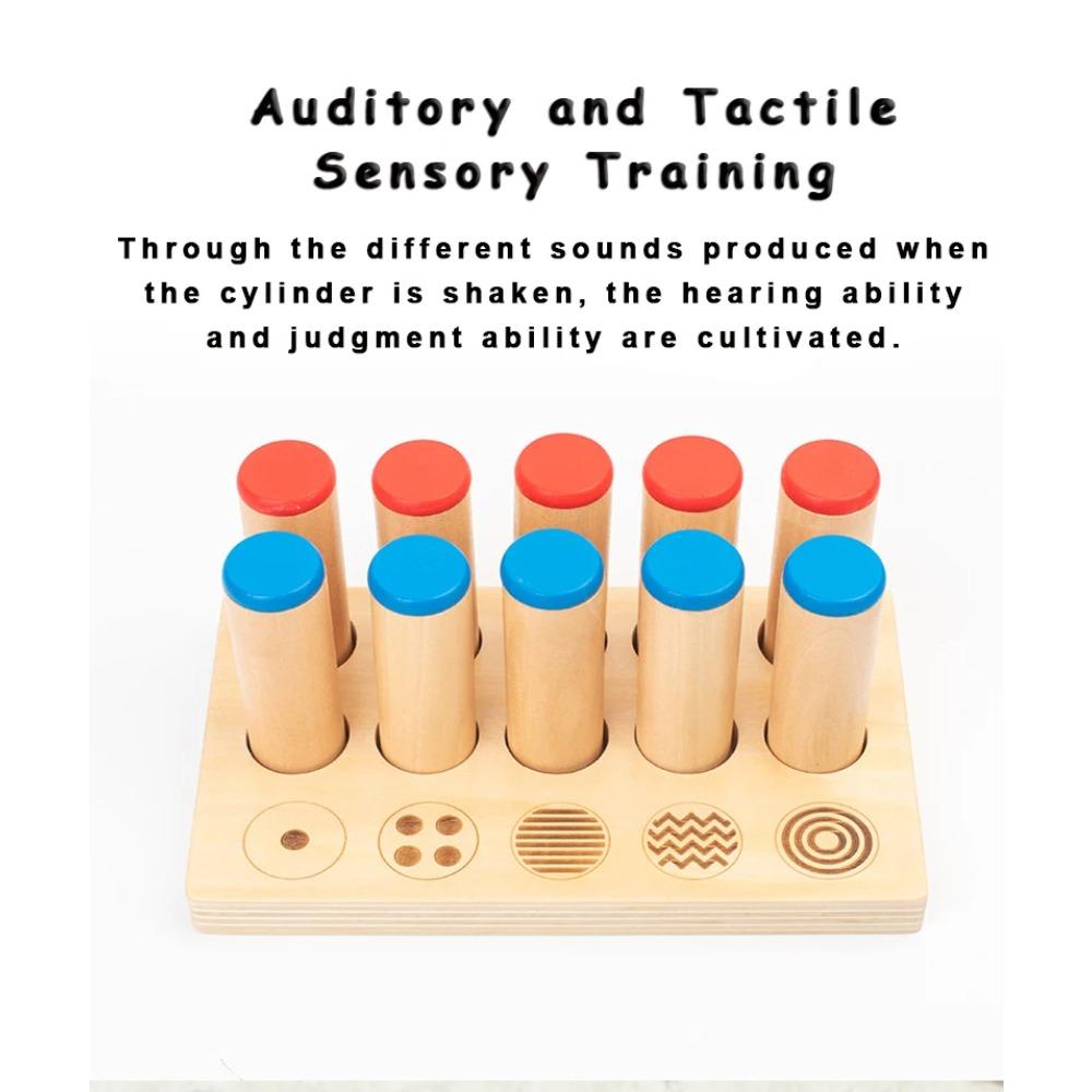 Детские сенсорные игрушки Тактильная доска Игра на сопоставление и сортировку Аудиальное обучение Раннее образование Учебные пособия Деревянная игрушка Монтессори