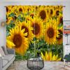 2pcs Sunflower Print Curtains Grommet Top Window Treatment Bedroom Office Kitchen Living Room Study Home Decor Sunflower Cortina