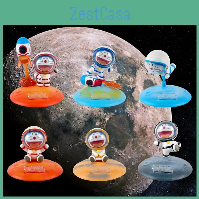 Adorable Pvc Doraemon Figurines Set Of Six Playful Cartoon Collectible Toys