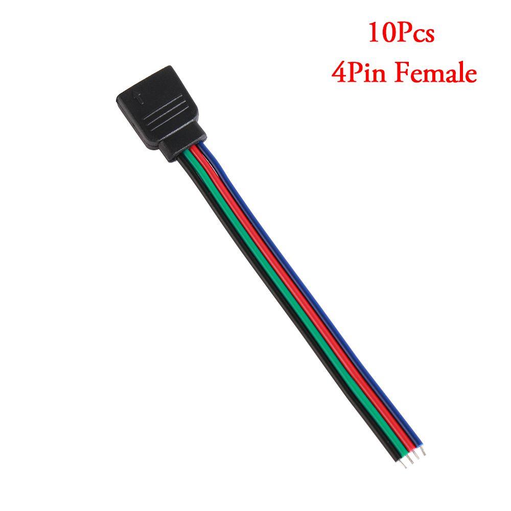 2/10 Pcs Hot LED Strip Light For 3528 5050 Adapter 4 pin 5 Pin Wire  Male Female Connector