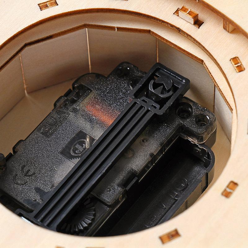 3D Stereo Puzzle Retro Wall Clock Simulation Stereo Model Ornaments Puzzle Wooden Puzzle Children's Early Education Play