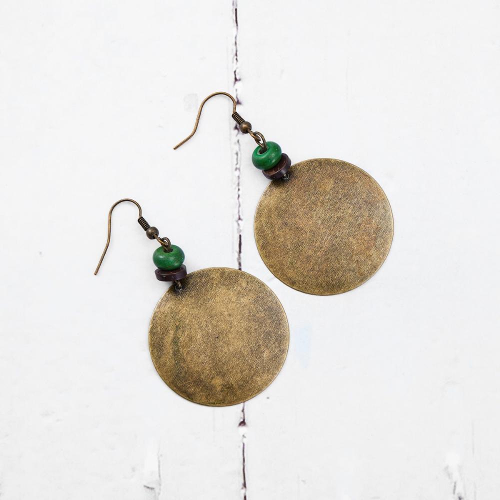 Серьги-подвески в стиле ретро-этнического богемного стиля