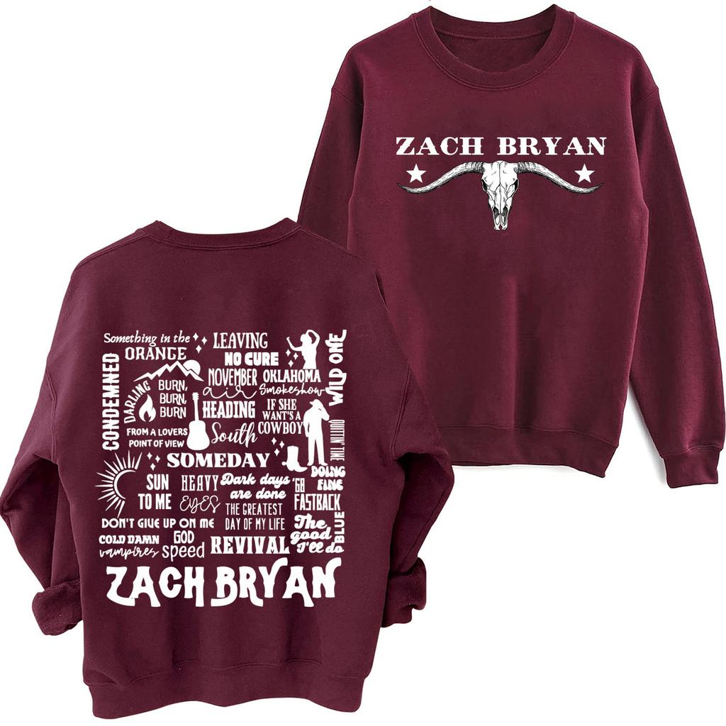 Толстовка Zach Bryan Мужская Женская Вестерн Кантри Музыка Харадзюку