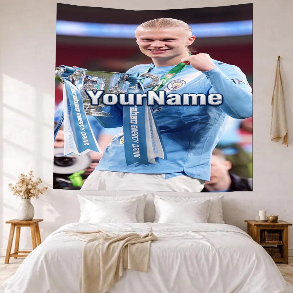 Haaland Custom Your Name Wall Decor Tapestry Art For Pet Memorial Birthdaywedding Party Backdrop Family Gift