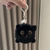 Кошка плюшевая игрушка брелок веревочный привод дизайн кошка кулон для детей любителей кошек колокольчик звук многоцелевое украшение кукла для сумок ключи автомобиль комната
