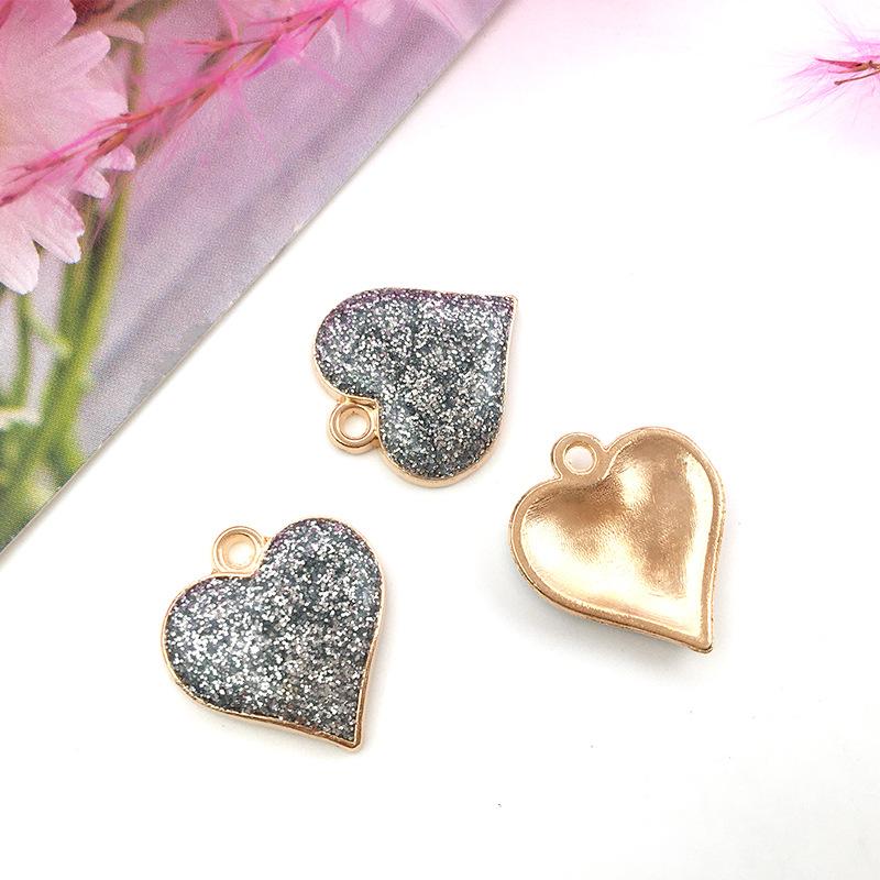 Подвеска «Любовь», капающая зеленая луковая пудра, персиковое сердце, подвеска, сделай сам, браслет, ожерелье, аксессуары, 5 шт., свободные бусины, модные аксессуары