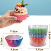 Vivi Bakie Muffin Cups, 100-Count, 4 Colors, Disposable Paper Cups for Baking, Greaseproof Paper Cups, Ideal for Cupcakes, Lunch Boxes, and Confection