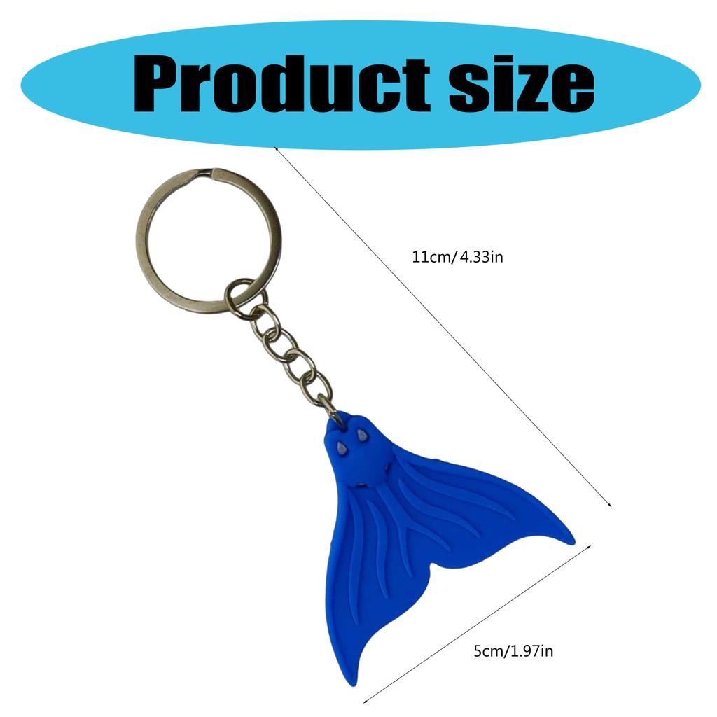 Силиконовый брелок-подвеска в виде хвоста русалки, стильный брелок в стиле дайвинга, мягкий на ощупь, декоративный брелок для сумок и кошельков