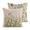 New Wildflower Pillow Cover Farmhouse Style 45 x 45 Square Cushion Covers Breathable Thin Linen Pillowcase Outdoor Decor