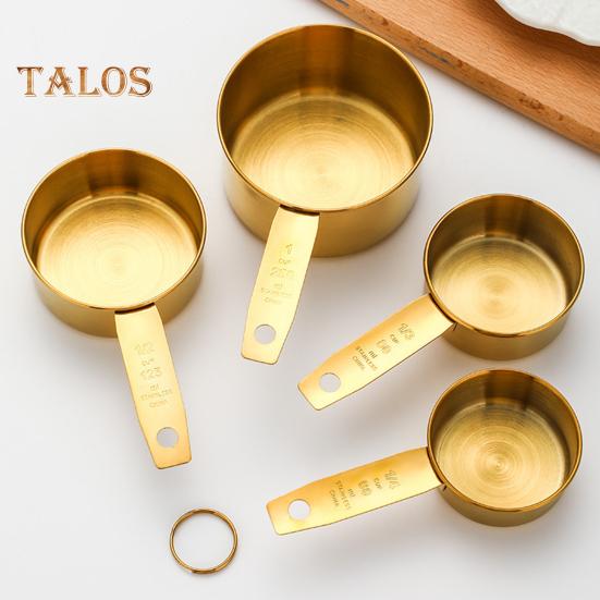 Набор мерных ложек из нержавеющей стали, двойные весы, эргономичная ручка, мерный стакан для точных измерений при выпечке, домашняя кухня, пекарня