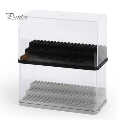 Витрина для минифигурок, прозрачная пластиковая витрина для строительных блоков, экшн-фигурки, игрушки, штабелируемая пыленепроницаемая коробка для хранения коллекционных предметов