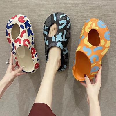Женские тапочки Милые сандалии Комнатные домашние Удобные Летние Новинка 2025 Повседневные Лицо Женские мюли Обувь Женщины на платформе Домашние