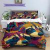 Two Raccoons Pattern Bedding Home Decoration Birthday Gift (1 * duvet cover + 2 * pillowcase, without core)